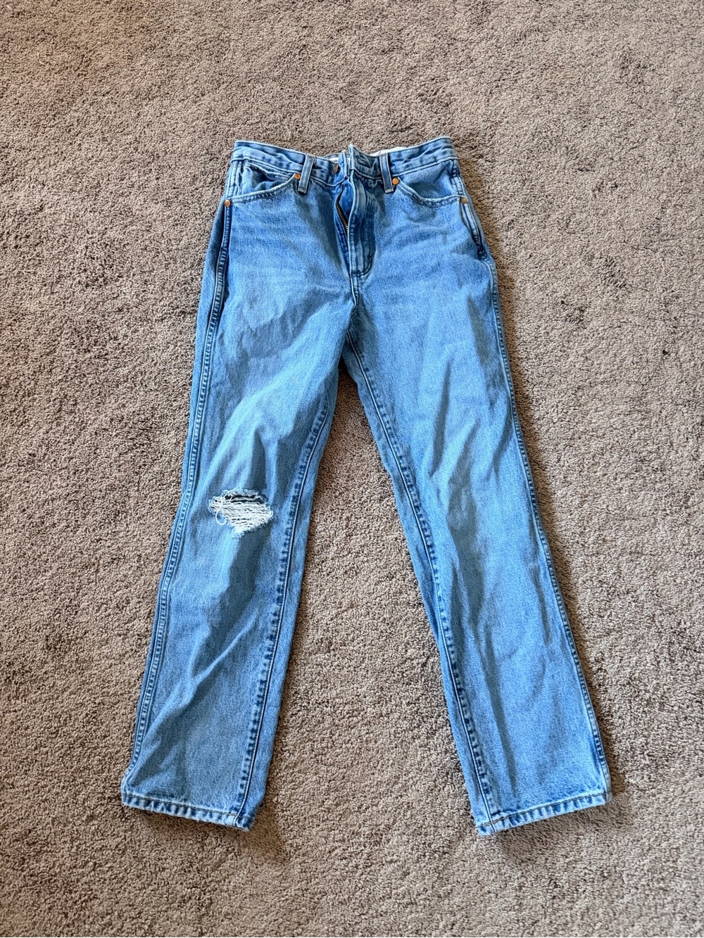 Wrangler Light Blue Denim Jeans with Contrast Stitching